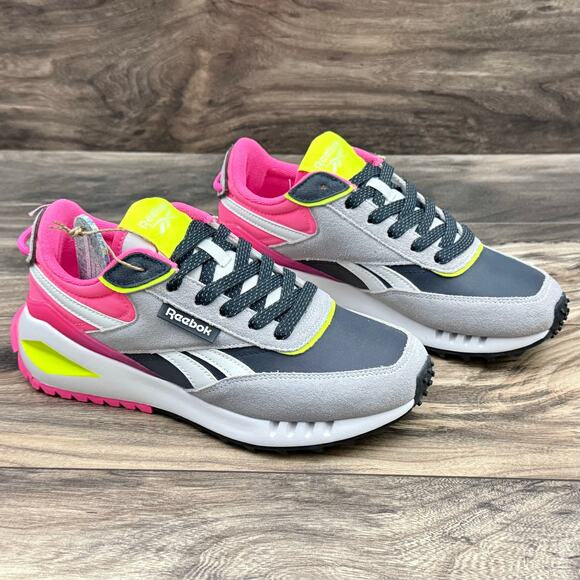 NIB Reebok Forte Racer 7.5M 38 Lifestyle Sneaker Shoes Pink Gray Yellow - Picture 5 of 12